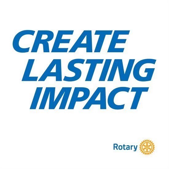 2026-27 Create Lasting Impact annual slogan logo with Rotary mark
